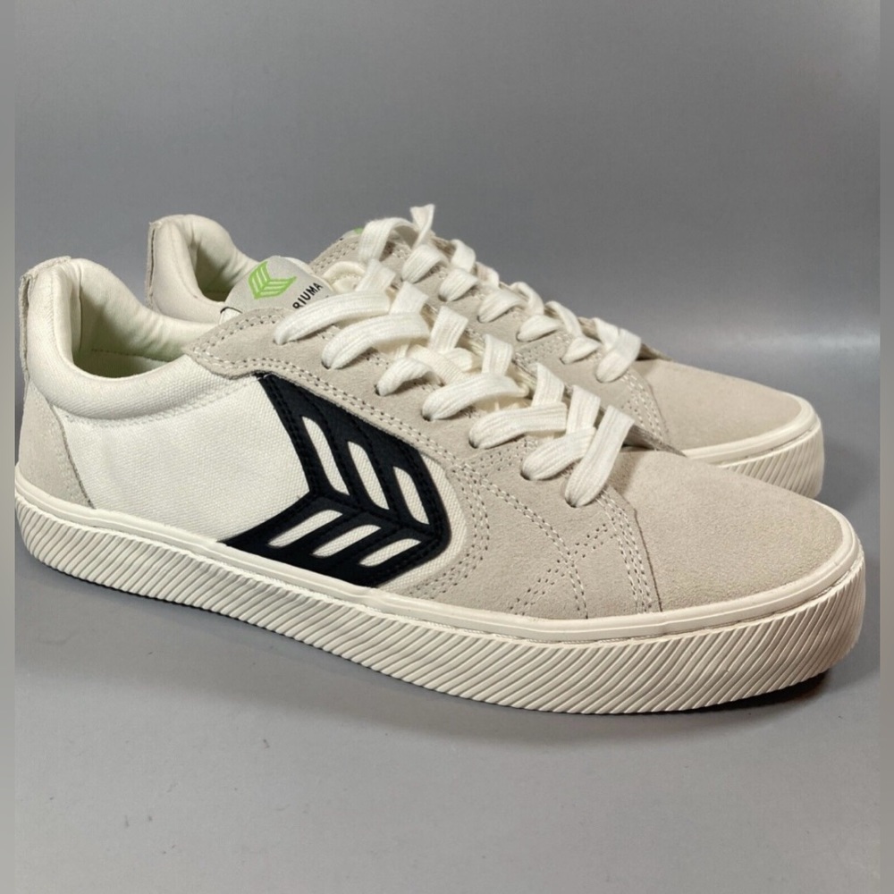 Cariuma CATIBA PRO Low Off‎ White Cordura Black Suede Black Logo Sneaker